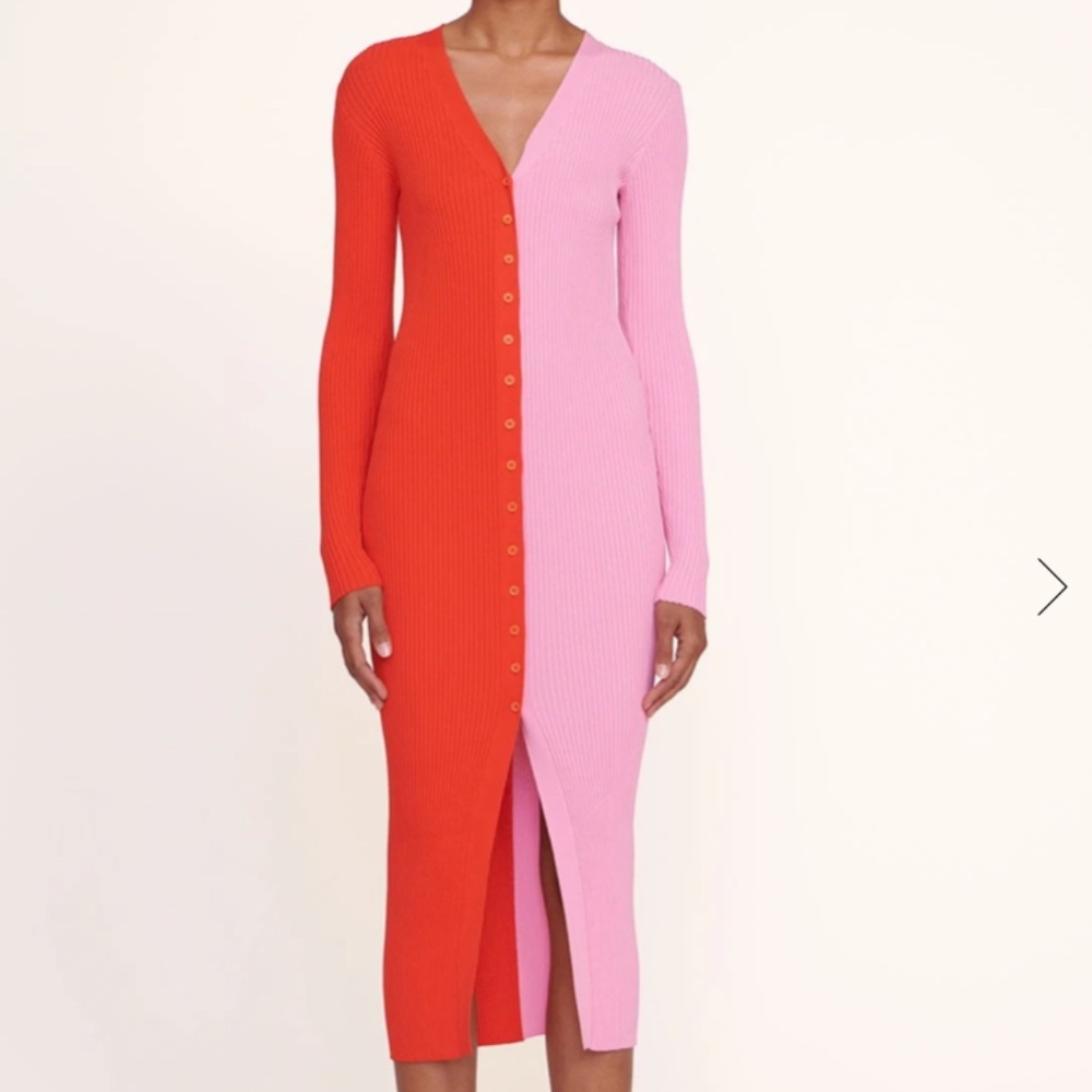 Shoko Sweater Orange/Pink Two Tone from Staud